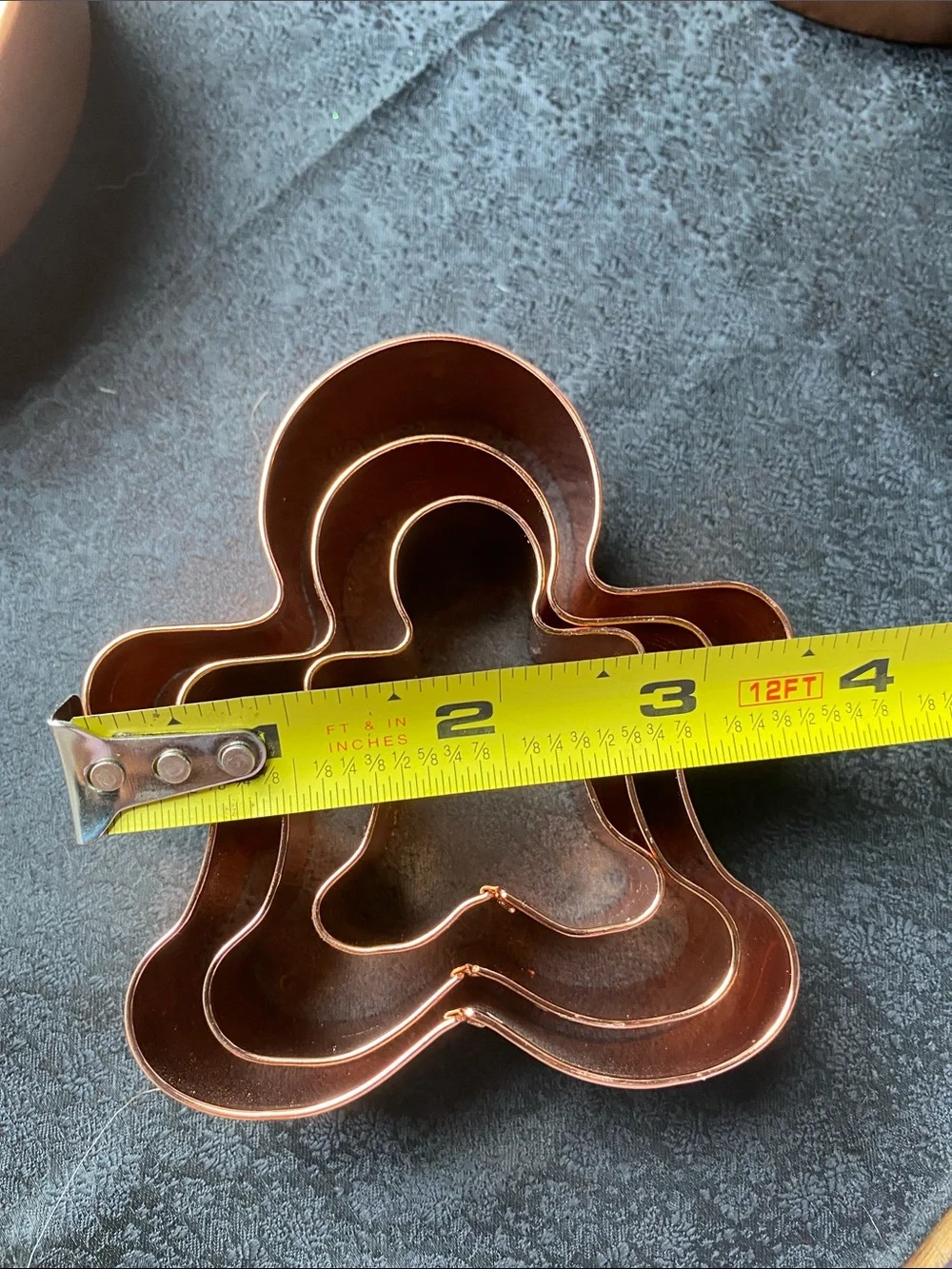 Copper Cookie Cutter Tin Sets - 3 Gingerbread & 2 Star Shapes 1